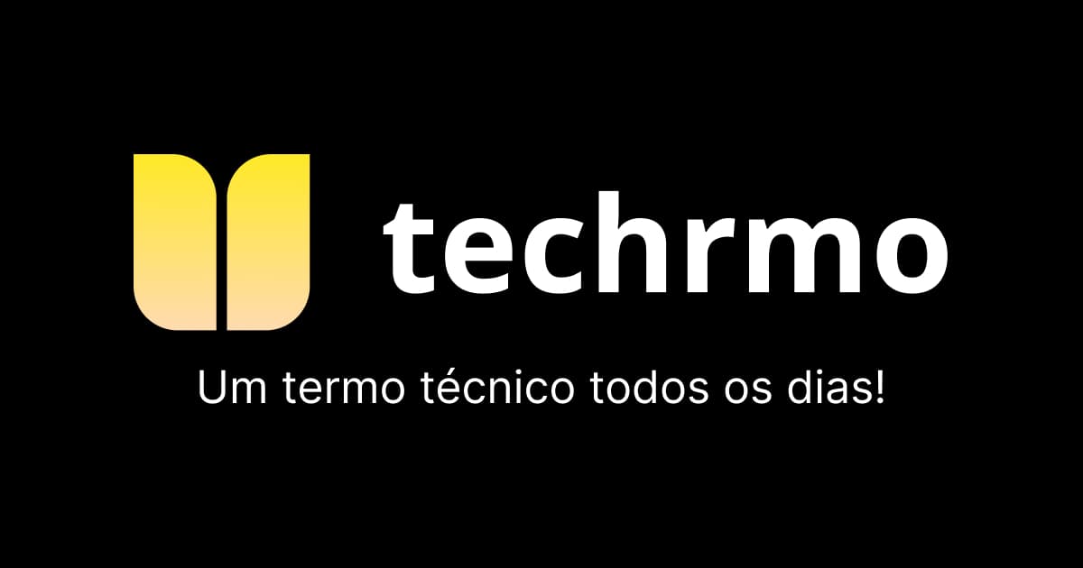 Techrmo cover: yellow open-book logo next to the name "techrmo" and the tagline "A technical term every day!" on a black background