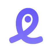 Me Acha Aí logo: stylized purple location pin