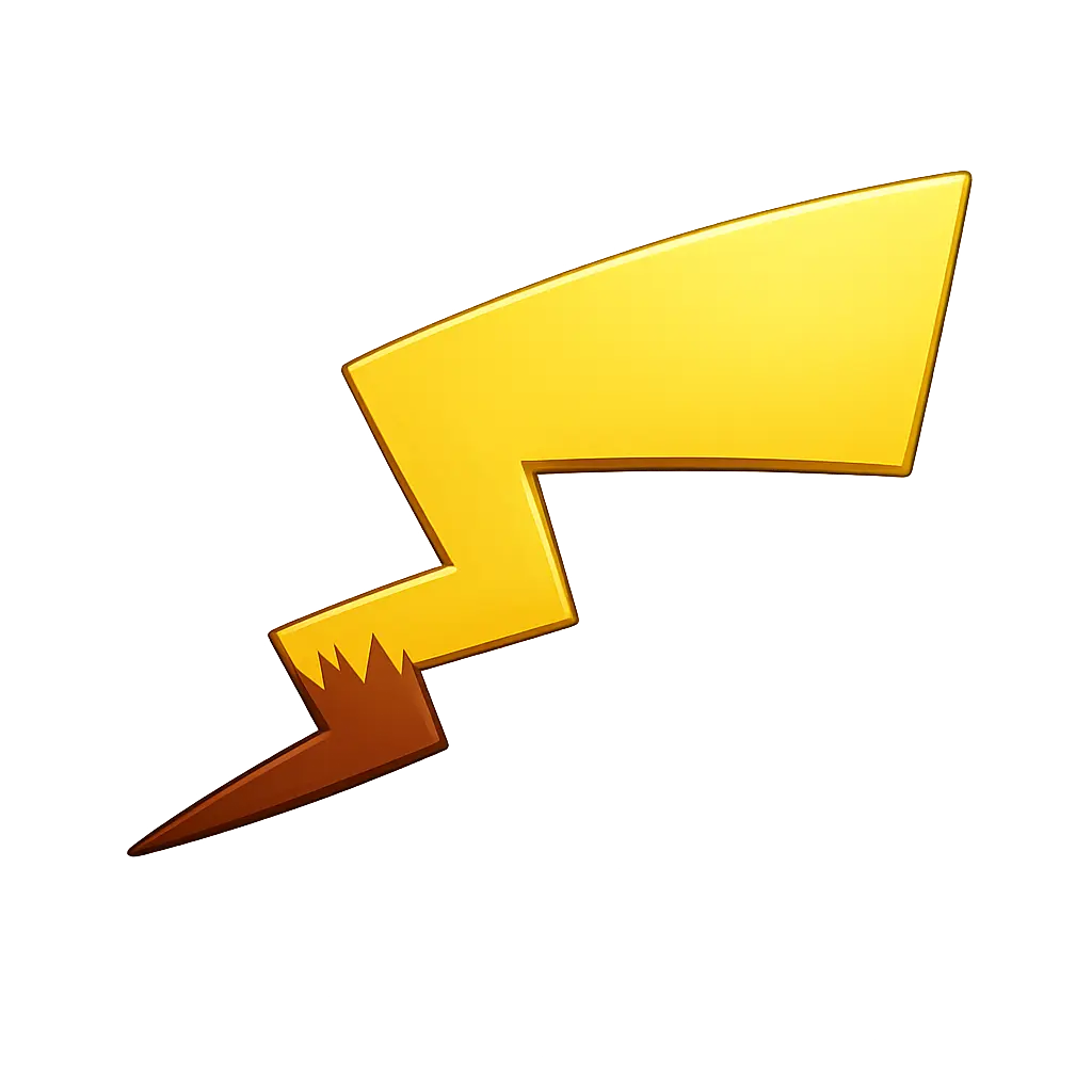 Pikachu's yellow tail peeking from the edge of the screen