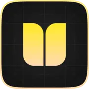 Techrmo logo: yellow open book on a black background